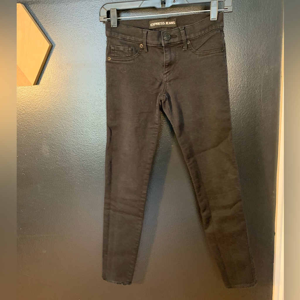 Express Black Low-Rise Skinny Jeans, 00s